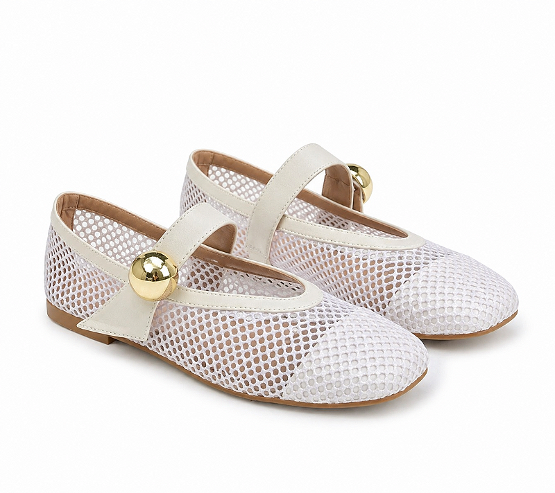 Catarina - Sapatilha Feminina de Tela Off White