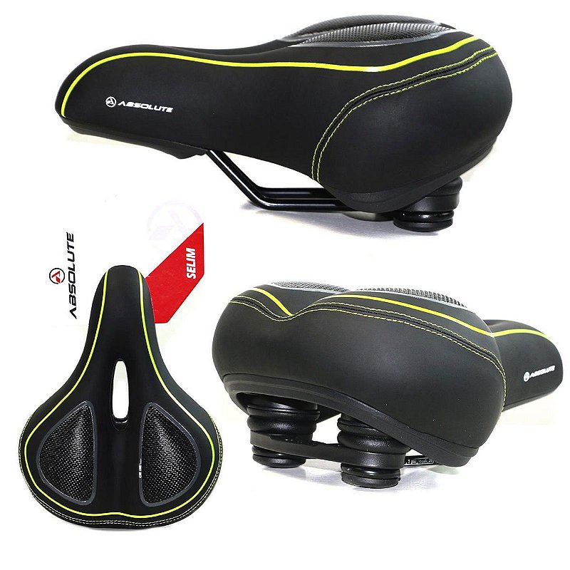 Selim Bike Gel Absolute Elastômero Confortável Urbano Largo Godoy Bike Fitness Tudo para sua