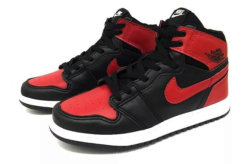 tenis cano alto masculino vermelho