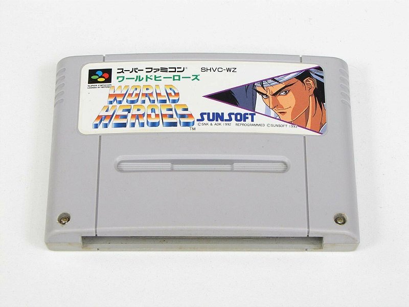 Jeu Super Famicom World Heroes - Version Japonaise - Bon état