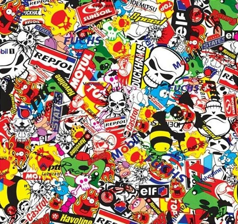 Película para Water Transfer Printing modelo Sticker Bomb ... dio bike stickering images 