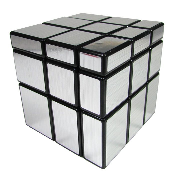 Cubo Mágico Profissional Diferente 2x2x2 Mirror Blocks Prata