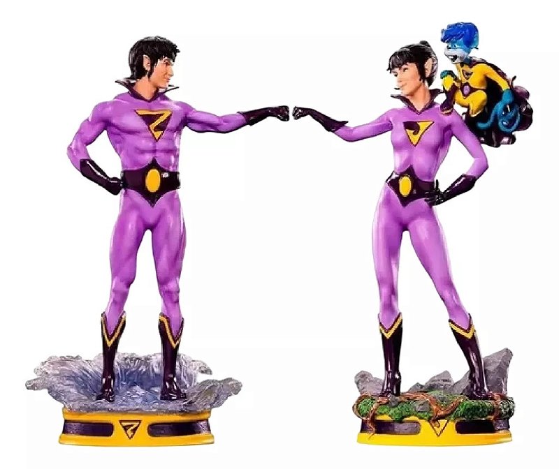 Estátua Wonder Twins - Super Gêmeos - DC Comics - Art Scale 1/10 - Iron Studios