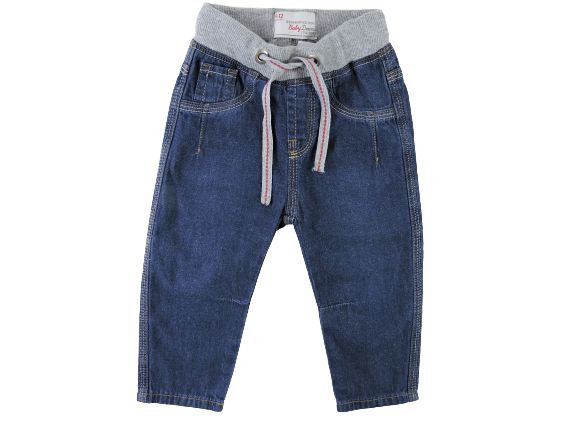 Calça Jeans Bebê Menino C/ Elástico Cintura Seminovo Baby Denim - Azul Jeans  - Bambolê Brechó e Loja Infantil