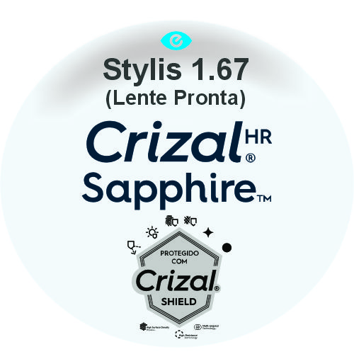 Stylis 167 Crizal Sapphire HR - Parceiro Técnico: Óptica Santa