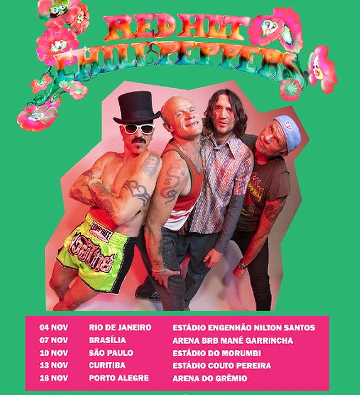 Red Hot Chili Peppers -10 de novembro - São Paulo - Mister Rock Tur