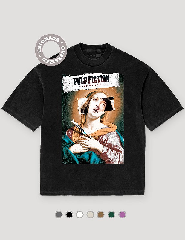 Camiseta Oversized Estonada Pulp Fiction Sensorial, camisetas