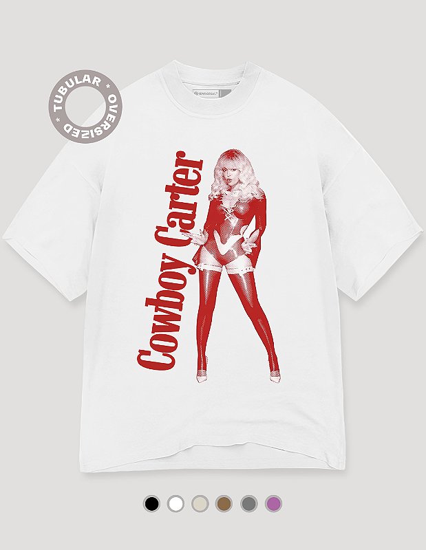 Camiseta Oversized Tubular Beyoncé Cowboy Carter Texas - Sensorial