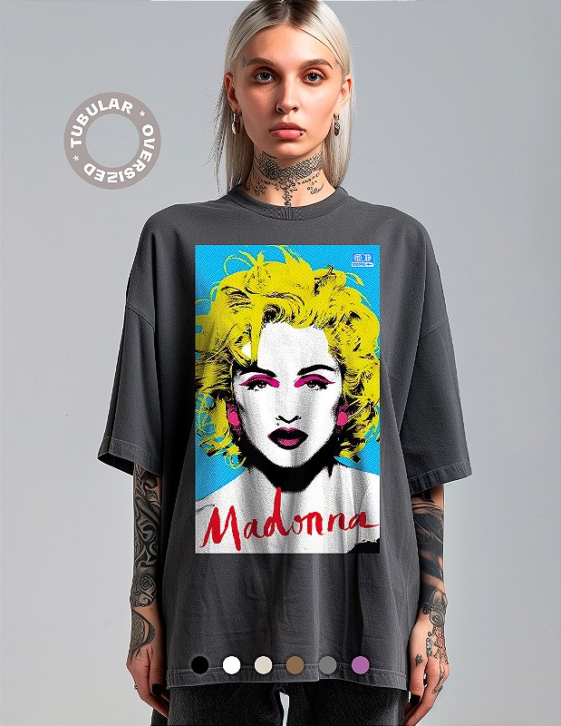 Camiseta Oversized Tubular Madonna Pop Art - Sensorial, camisetas