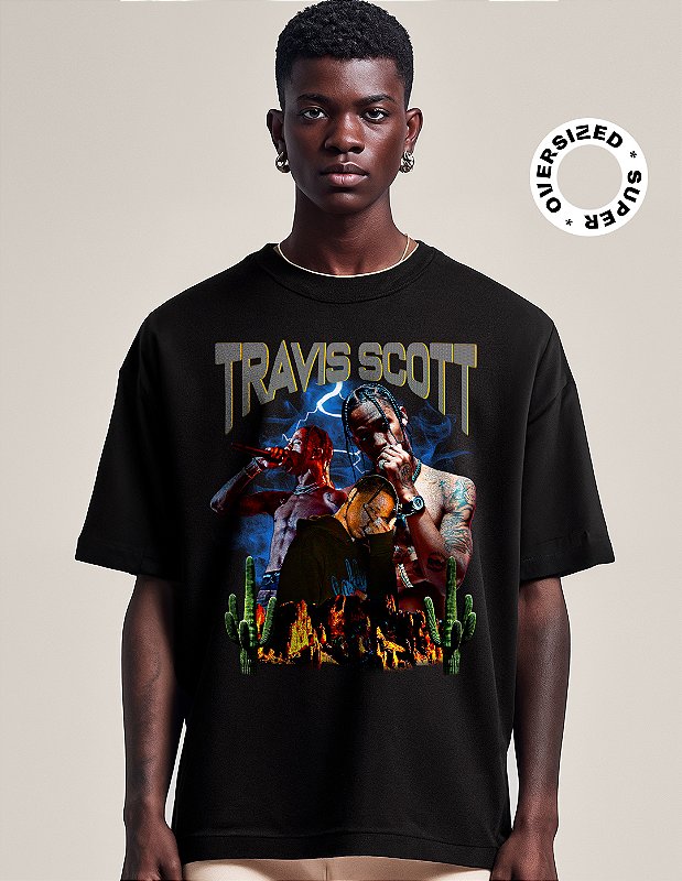 Camiseta Oversized Super Travis Scott Cactus Jack - Sensorial