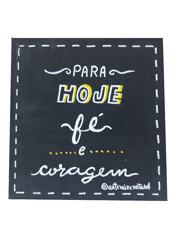 LETTERING FÉ E CORAGEM