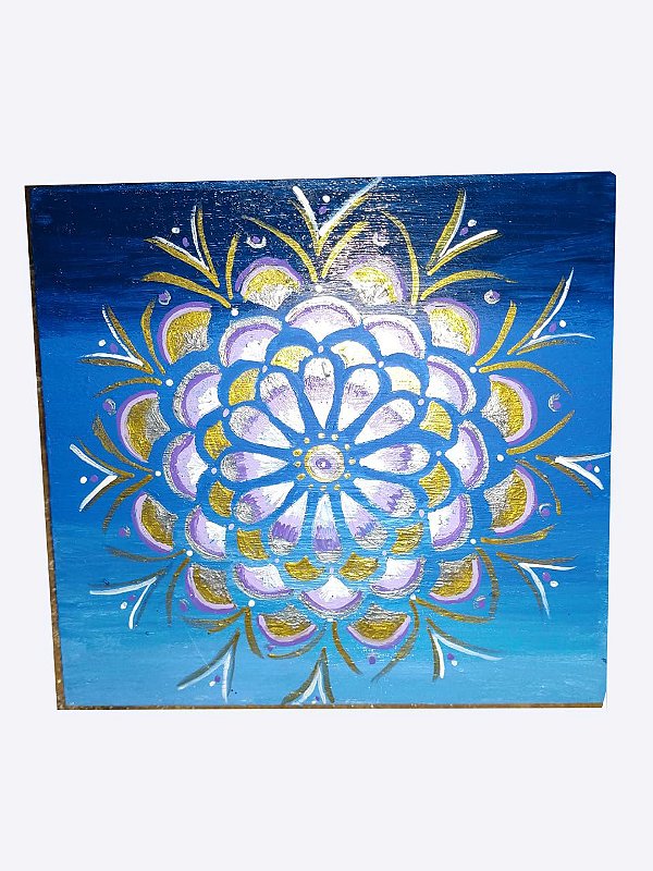 MANDALA DOURADA E VIOLETA