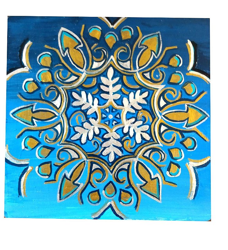 MANDALA DOURADA E PRATA