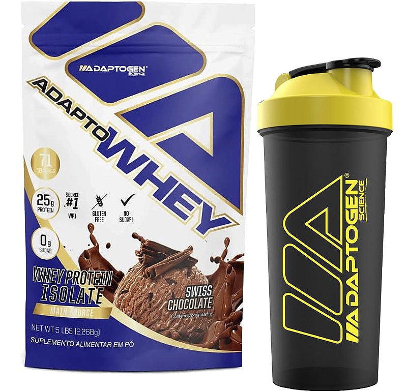 ADAPTO WHEY REFIL 2,2 KG + COQUETELEIRA - ADAPTOGEN (SWISS CHOCOLATE ...