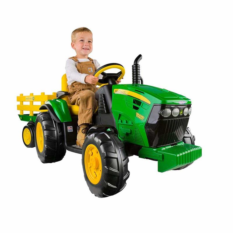 Trator Infantil com Assento Ajustável e Volante Funcional John Deere para  Crianças de 18 a 36 meses, Verde - Dular