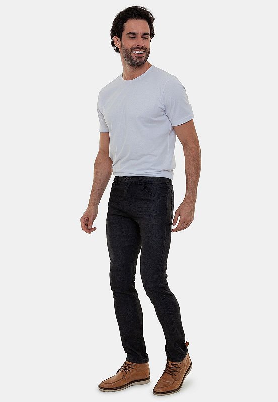 Calça jeans preta tradicional - Compre calça jeans com ótimo preço aqui /  Versatti jeans