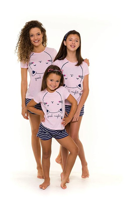 Pijama Short Doll Gata Invertida