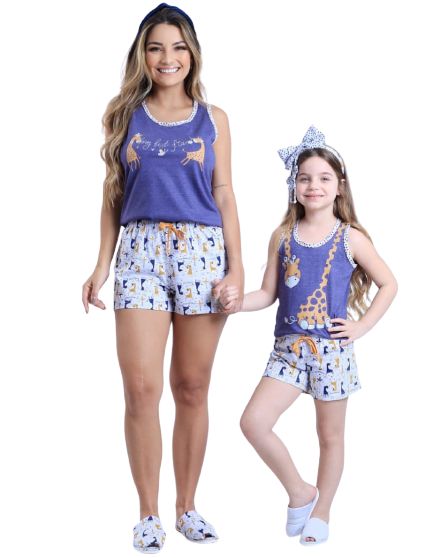 Pijama Short Doll Girafa