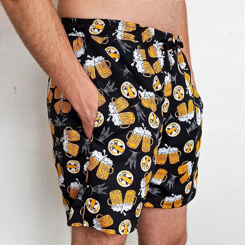 Shorts Elastico Sublimado Adulto 3 Bolsos Chopp