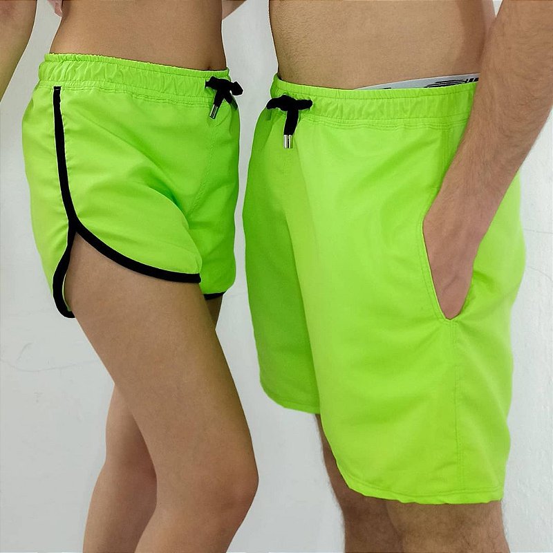 Kit Casal Moscow Tactel Liso Verde Neon
