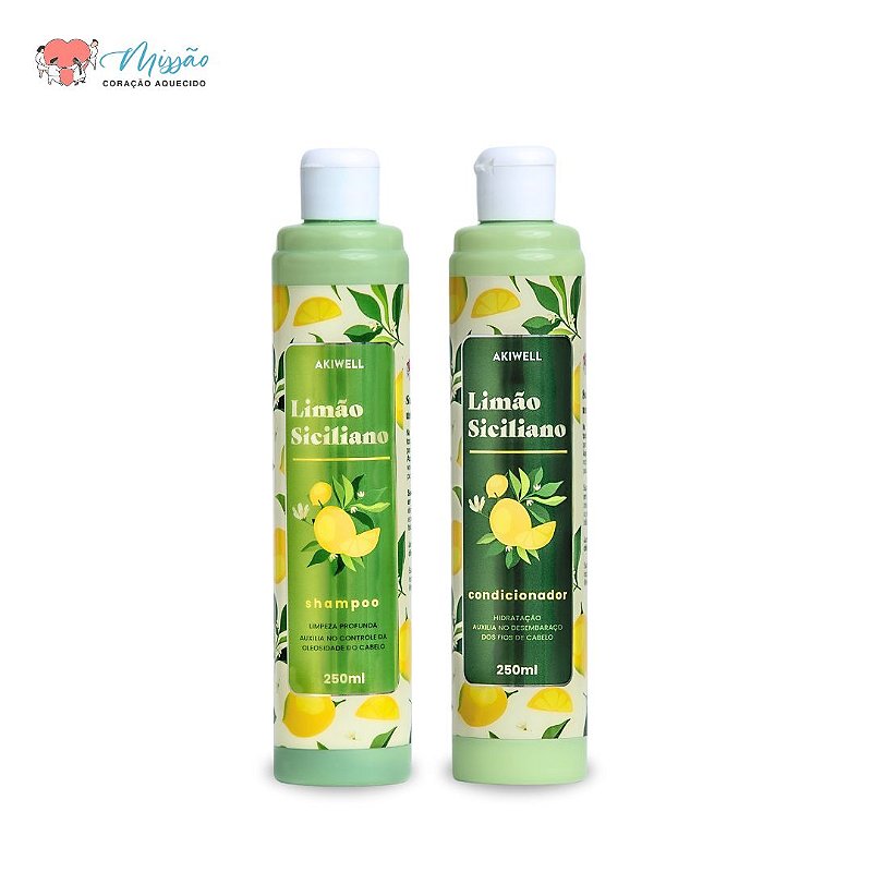 Kit Shampoo e Condicionador Limão Siciliano 250ml - AKIWELL