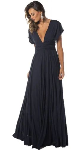 vestido longo preto gg