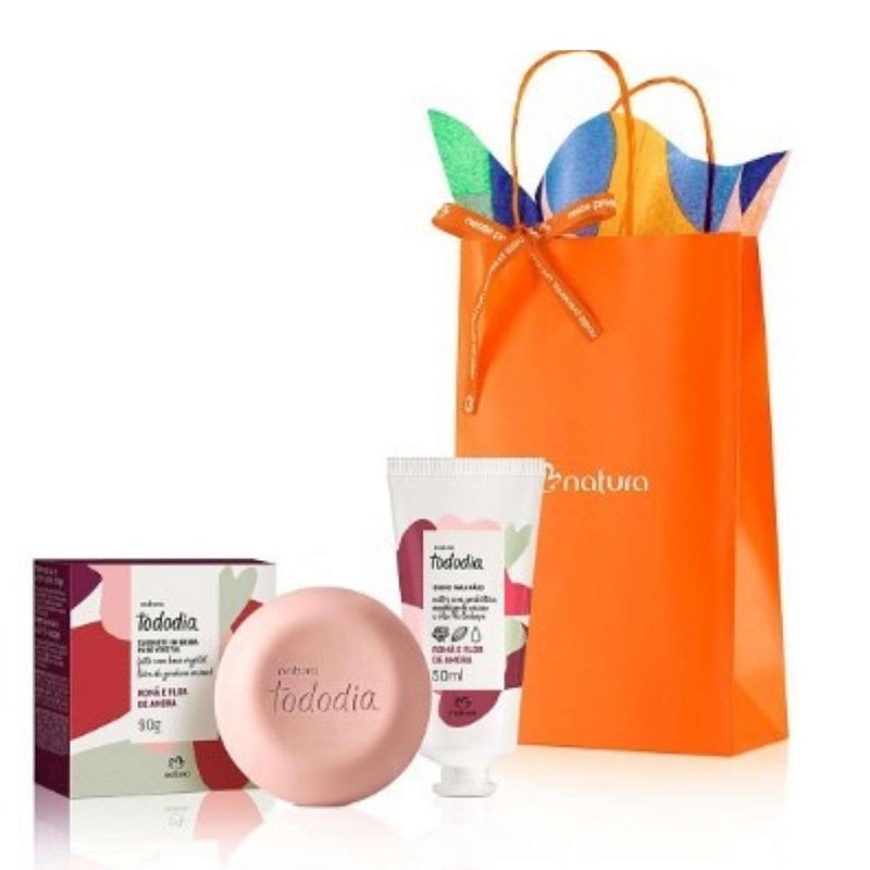 Natura Kit Tododia Romã E Flor De Amora Sab. + Creme Mãos - Perfumaria Carol