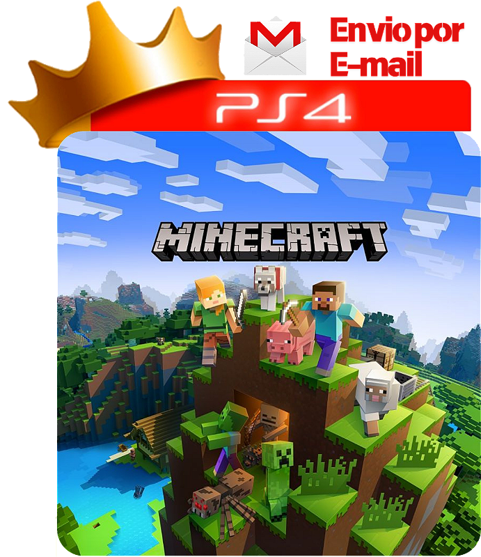 Minecraft para ps4 em mídia digital - REI DOS GAMES