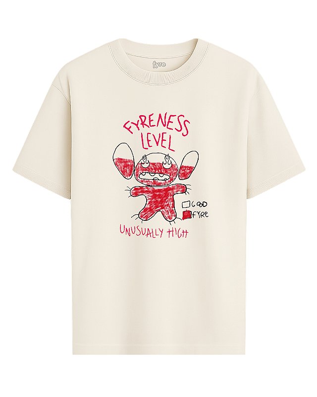 Camiseta Stitchy - Oversized Off White