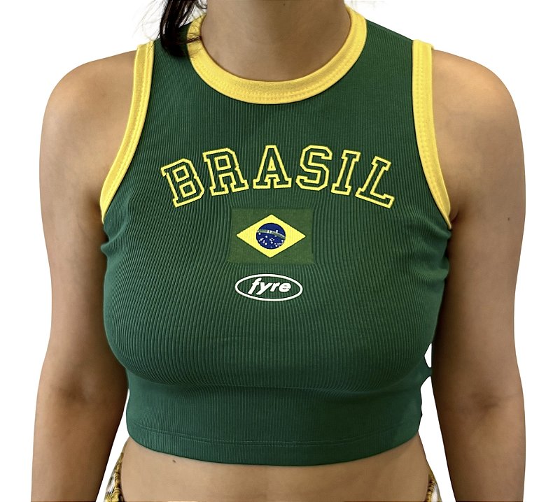 Top Regata Fyre Brasil (Preta ou Verde)
