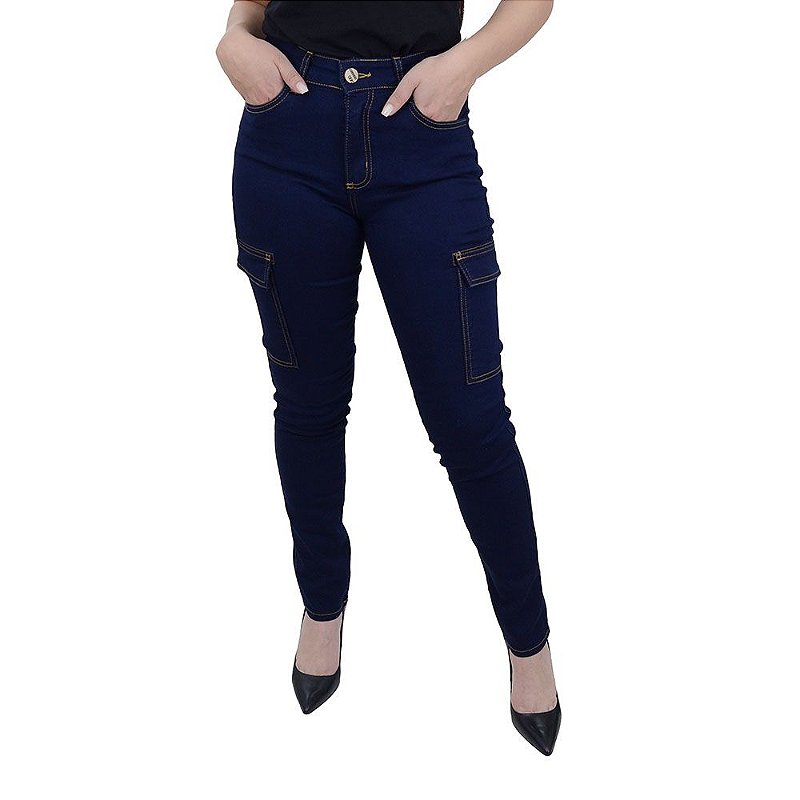 Calça Jeans Feminina Recuzza Reta Azul - 10622 - Estrela Mix - Uma