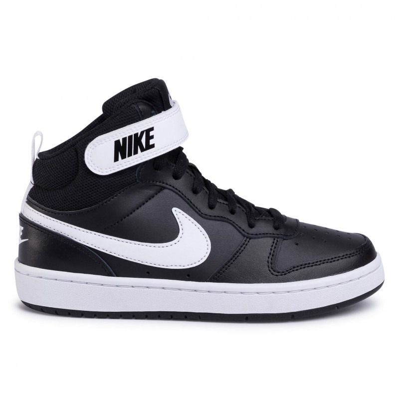 T nis Juvenil Nike Court Borough Mid Preto CD7782