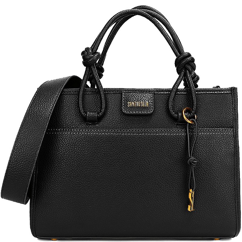 45台限定　petla OD4ABSSCM Bolsa Feminina Santa Lolla Tote Preta - 0453406 - Estrela