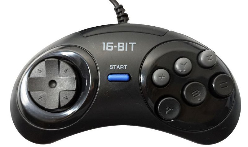 Controle 6 botões - Mega Drive - Sebo dos Games - Games Antigos e