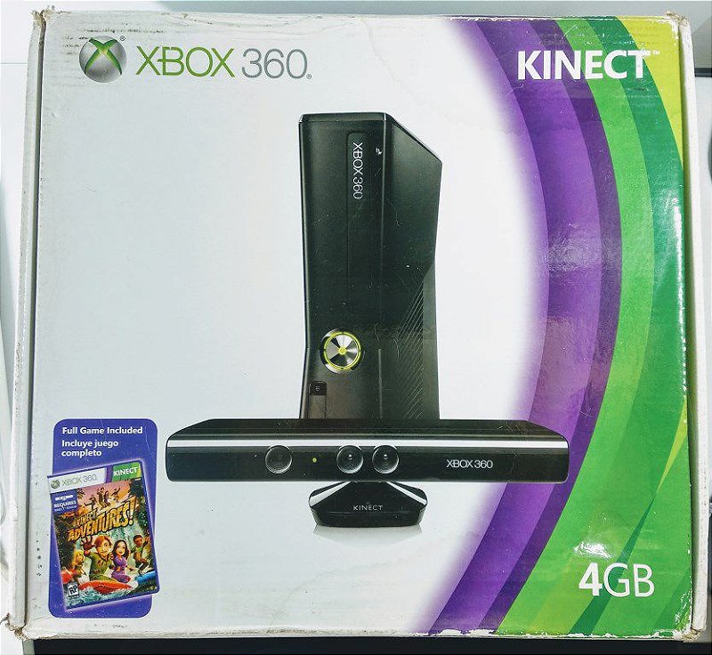 Xbox 360 Slim 4GB com Kinect (LACRADO) - Xbox 360 - Sebo dos Games