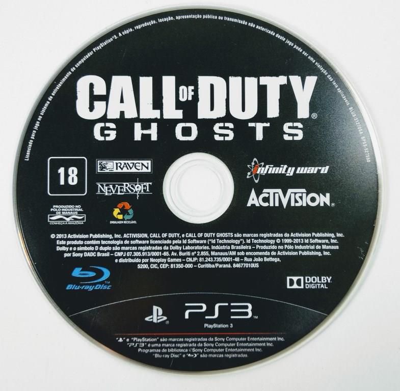 Jogo Call of Duty Ghosts PS3 Sebo dos Games Games Antigos e