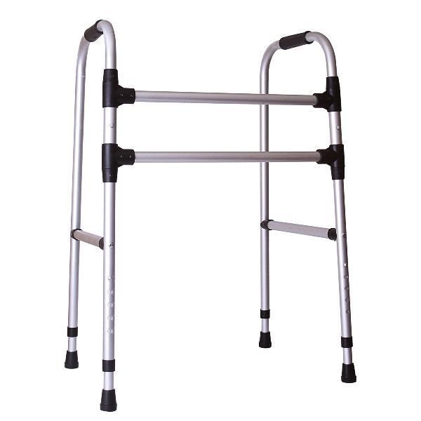 Andador Articulado/Fixo 2 Barras Cor Prata - Sequencial - Produtos de