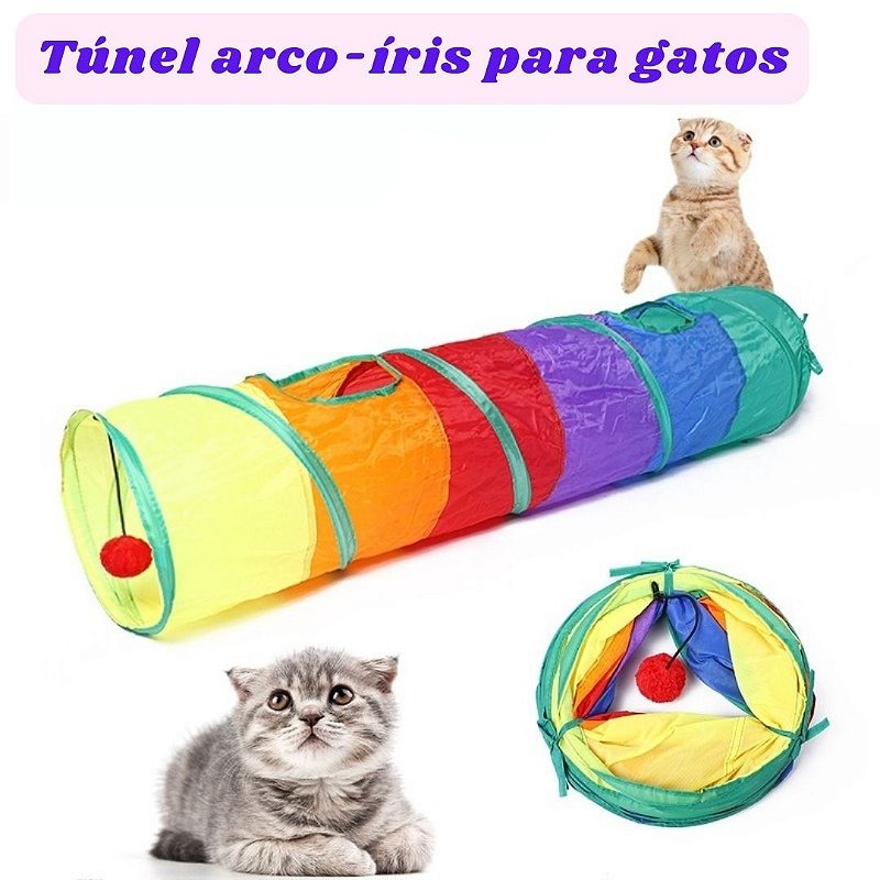 Brinquedo do túnel do jogo do gato - túnel para animais estimação  túnel  aventura interativo para animais estimação portátil, brinquedos interativos  molas Ngumms : : Pet Shop