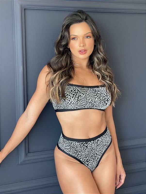 Biquini Bianca Lurex Onça