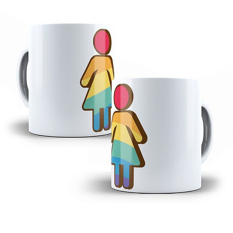 Caneca Preta Personalizada - LGBT com Nome do Casal