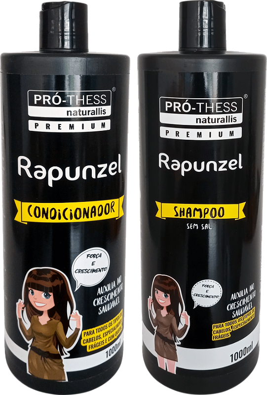 KIT SHAM+ COND RAPUNZEL 1 LITRO CADA PRÓ THESS - WR DISTRIBUIDORA