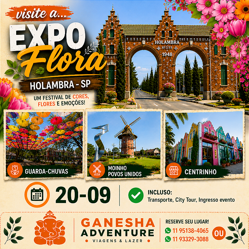 ZZZI6 - Day Use 20/Set - Expoflora Holambra - SP