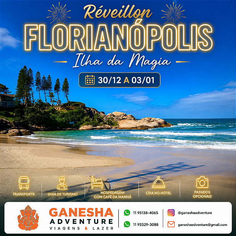 ZZZReveillon 30/Dez a 03/Jan - Florianópolis - SC
