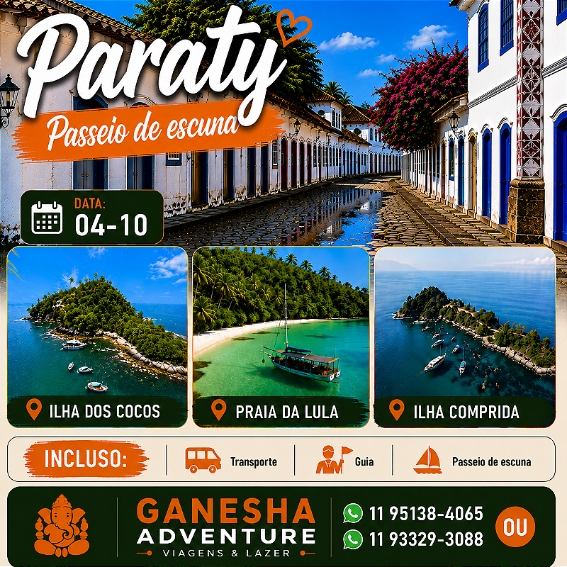 ZZZJ1 - Day Use 04/Out - Paraty - RJ