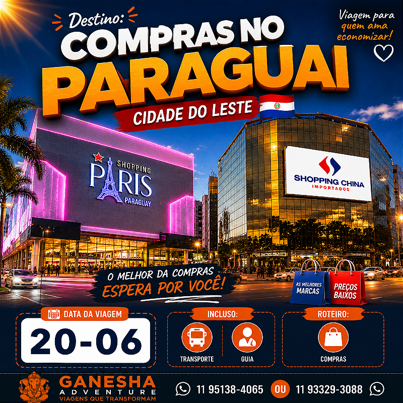 ZZZF7 - Day Use 20/Jun - Compras no Paraguai