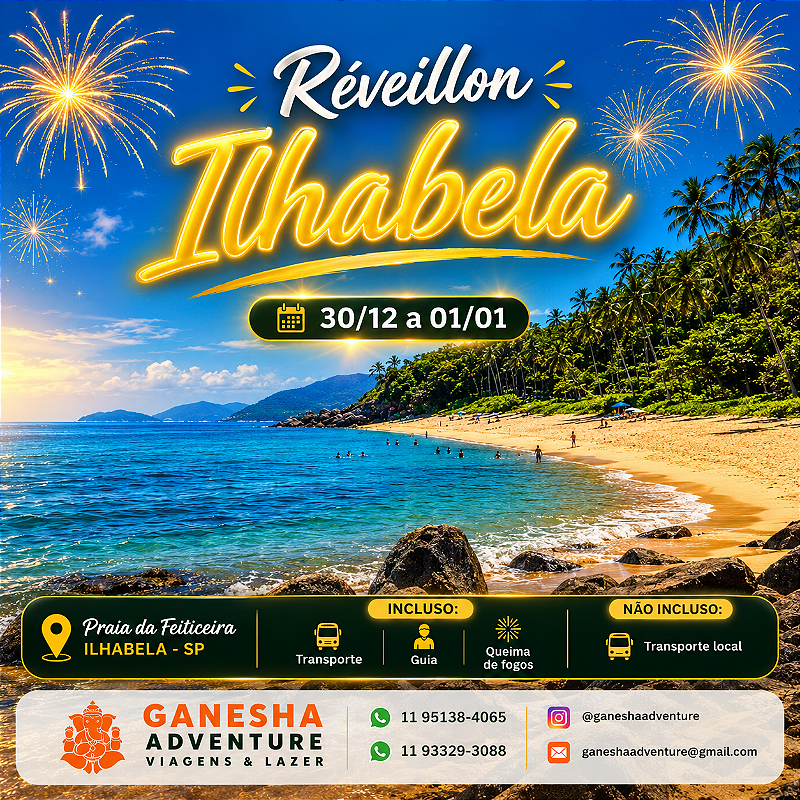 ZZZReveillon 30/12 a 01/01 - Ilhabela - SP