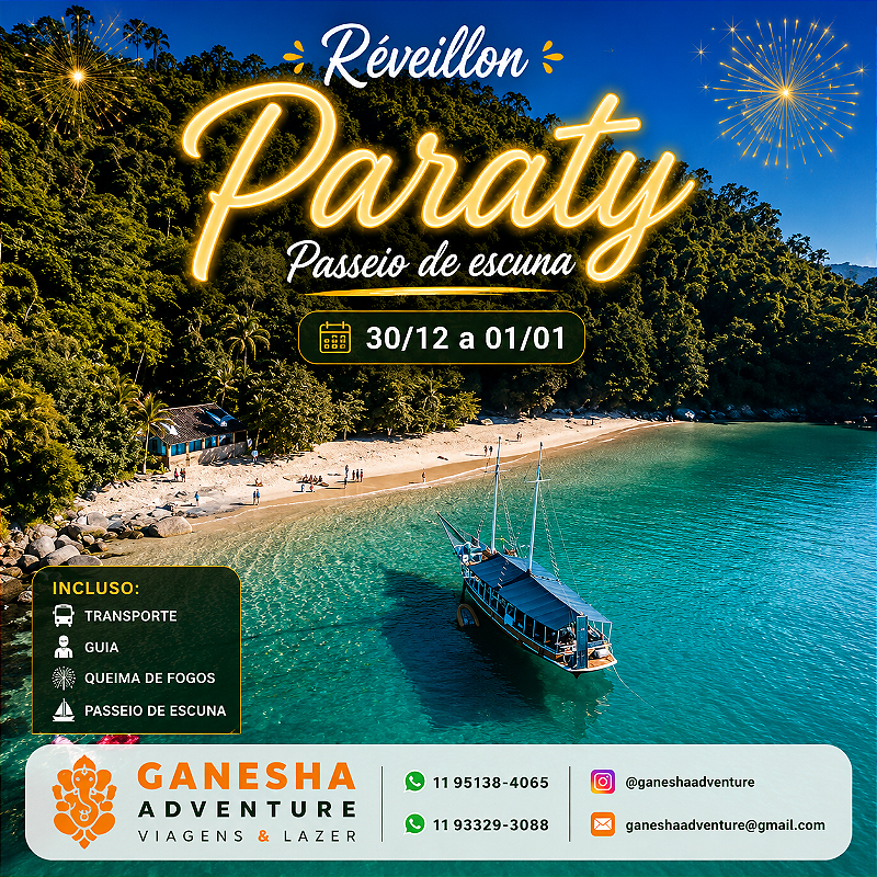 ZZZReveillon 30/Dez à 01/Jan - Paraty - RJ