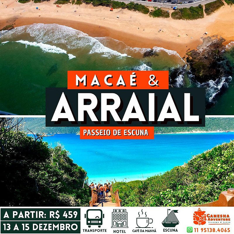ZL4 - Final de semana 13 a 15/Dez- Macaé & Arraial do Cabo - RJ