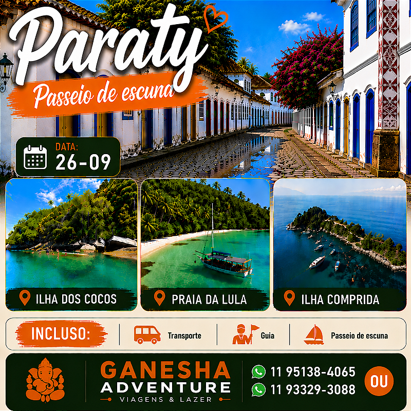 ZZZI8 - Day Use 26/Set - Paraty - RJ