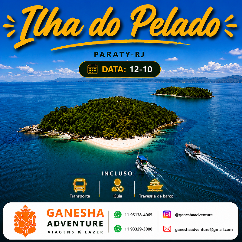 ZZZJ4 - Day Use 12/Out - Ilha do Pelado - Paraty - RJ